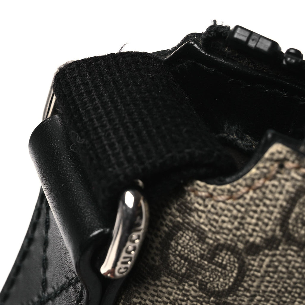 GG Supreme Monogram Flat Messenger Bag Black