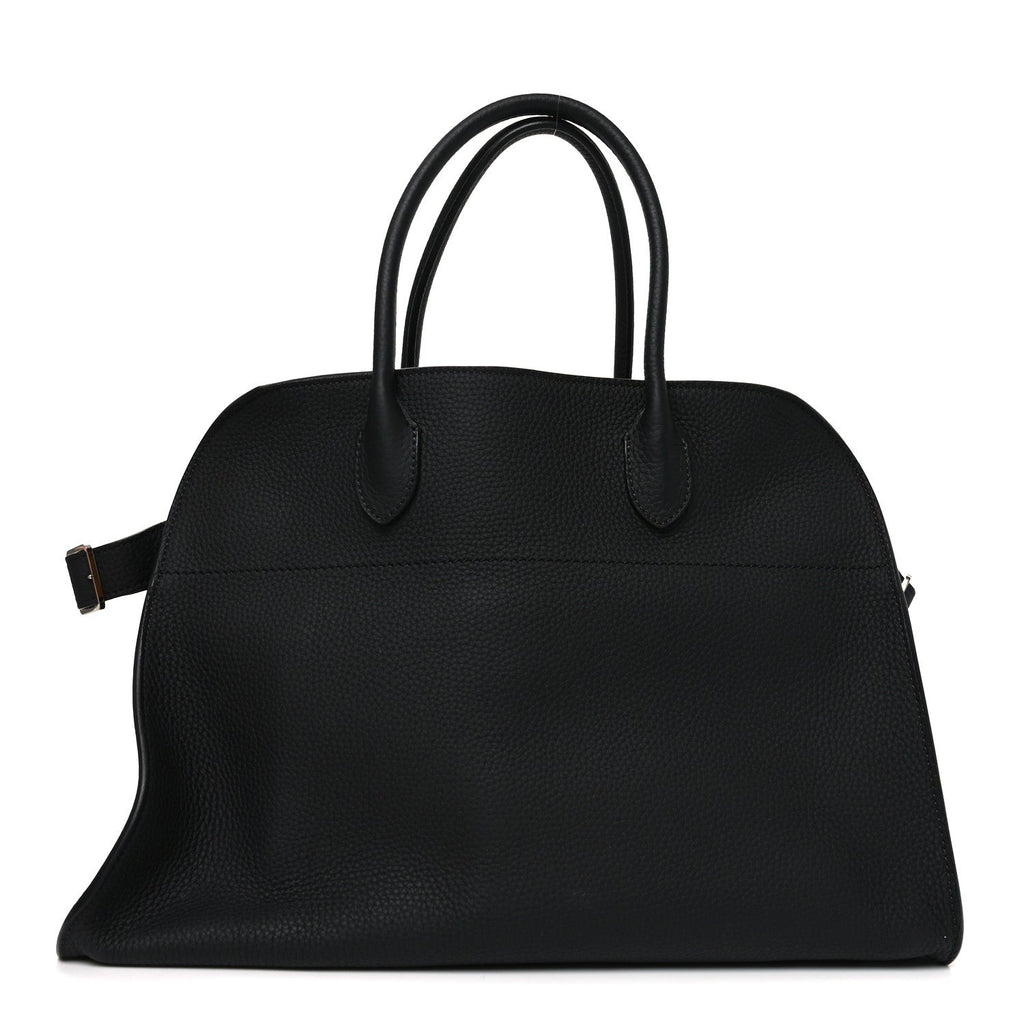 Matte Grained Calfskin Soft Margaux 15 Black