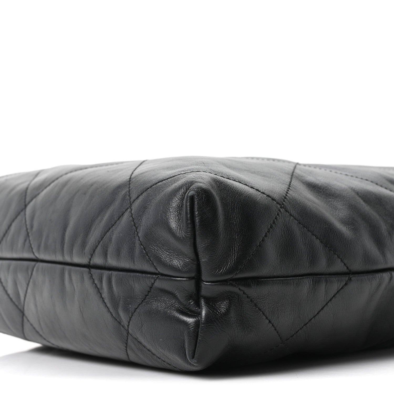 Shiny Calfskin Quilted Small Chanel 22 Black