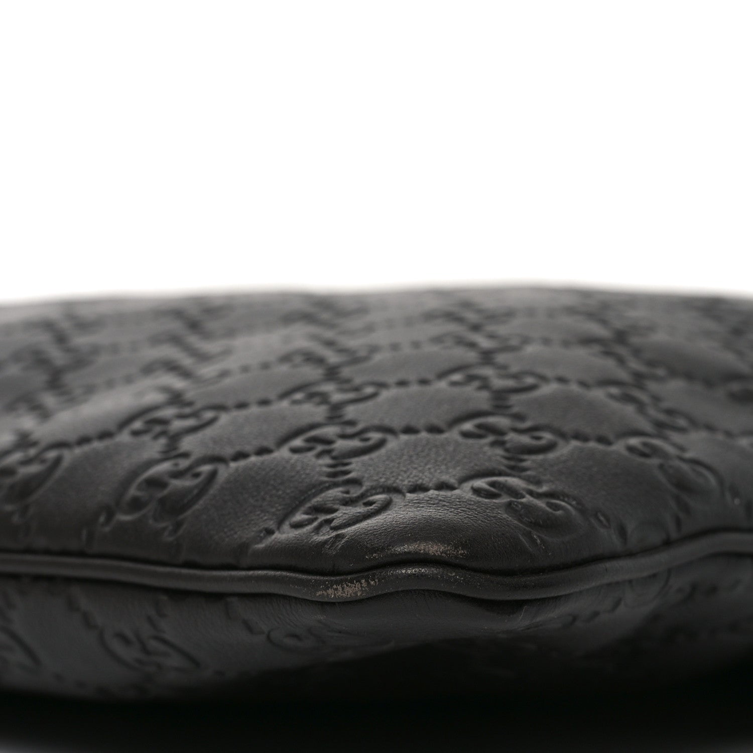 Guccissima Medium Flat Messenger Bag Black