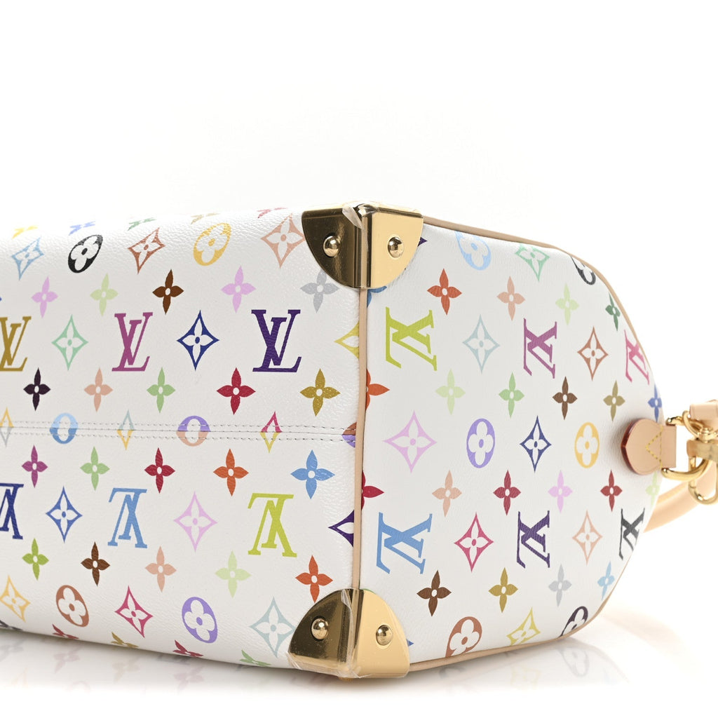 LV X TM Monogram Multicolor Speedy Soft 30 White