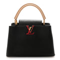 Taurillon Capucines MM Black Beige Red