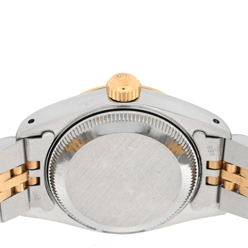 Stainless Steel 18K Yellow Gold 26mm Oyster Perpetual Datejust Watch Black 69173