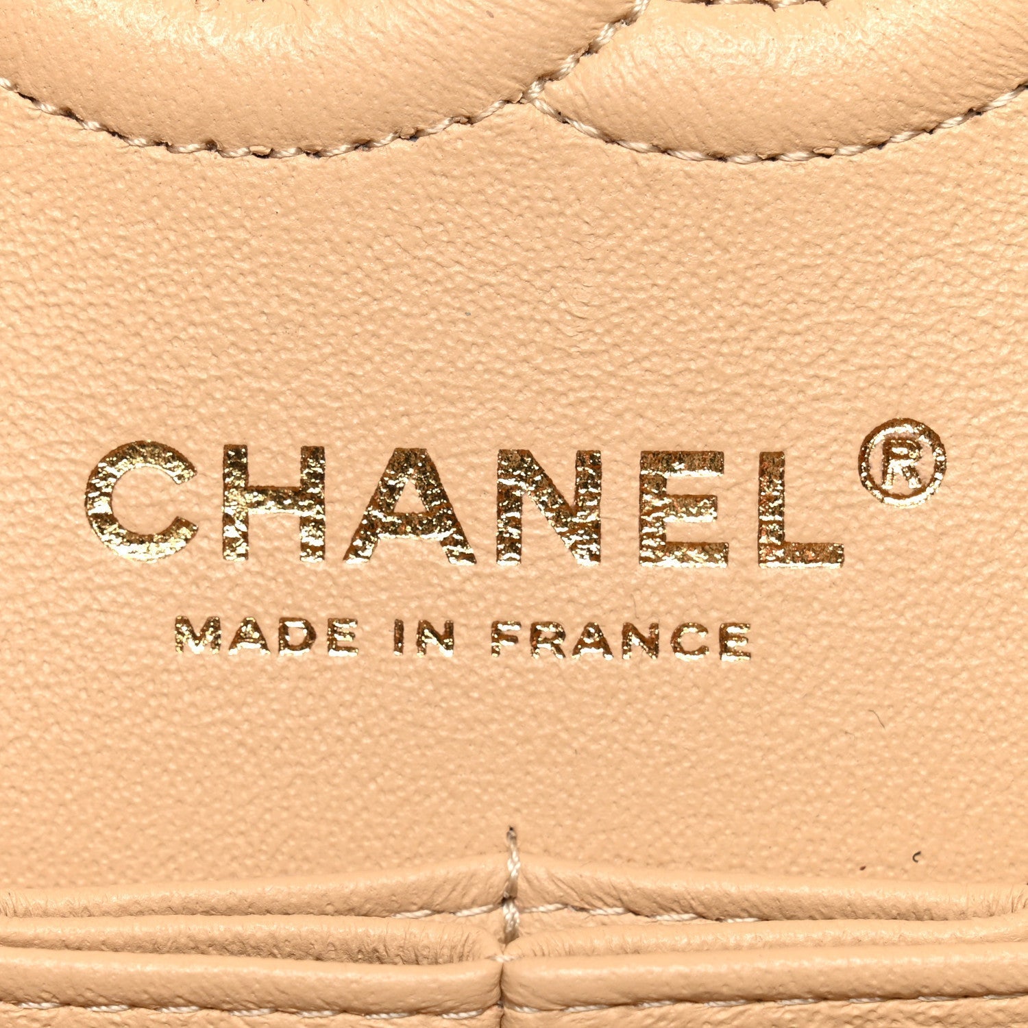 Caviar Quilted Small Double Flap Beige