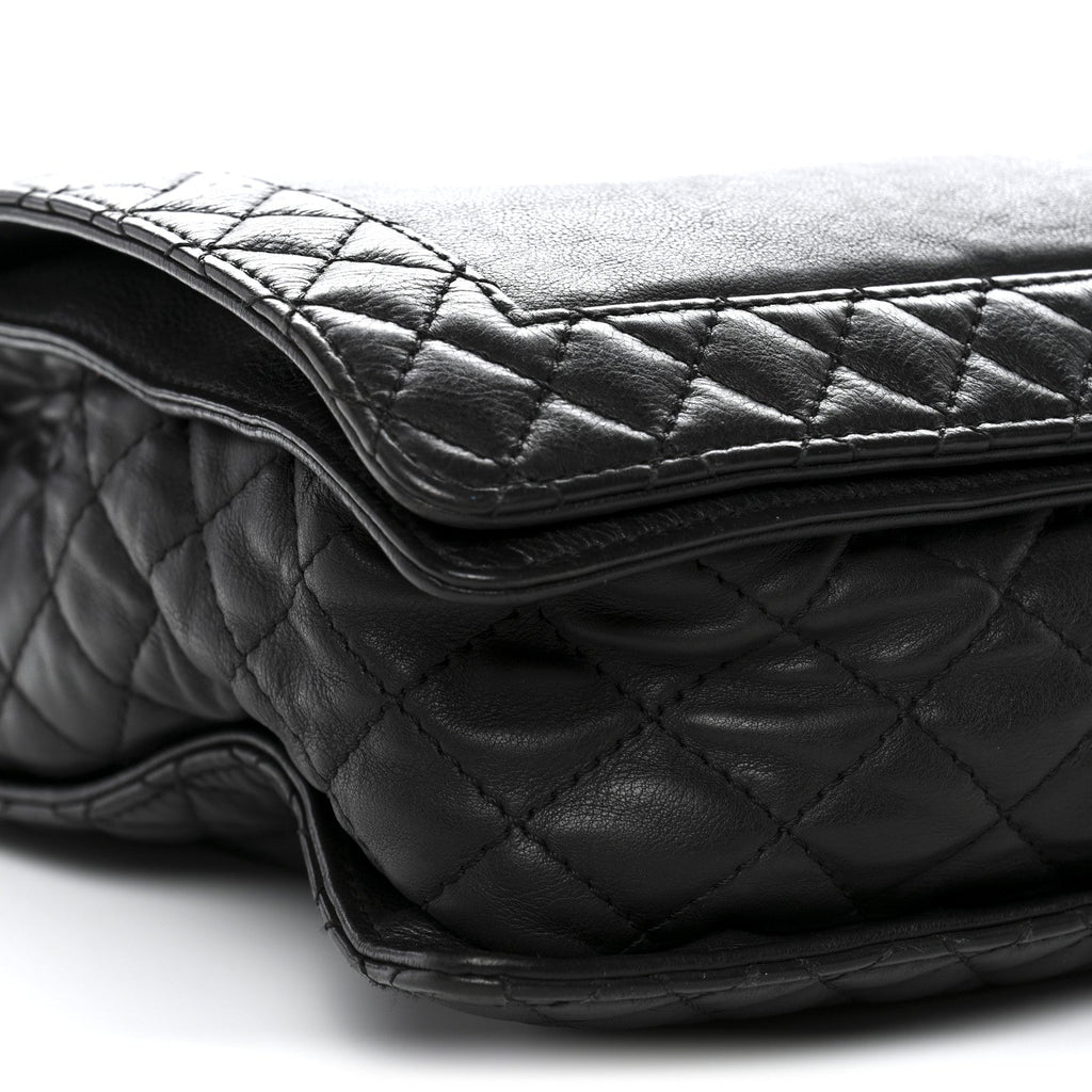 Calfskin Large Boy Reverso Flap Black