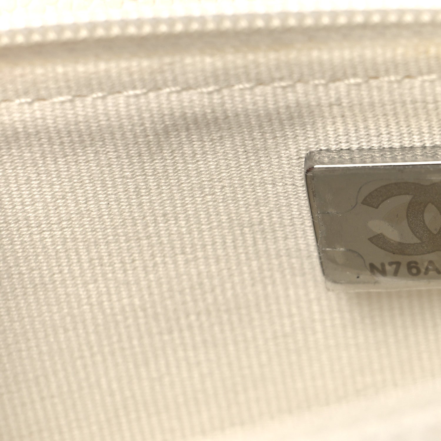 Shiny Caviar Quilted Flap Charm Wallet On Chain WOC White