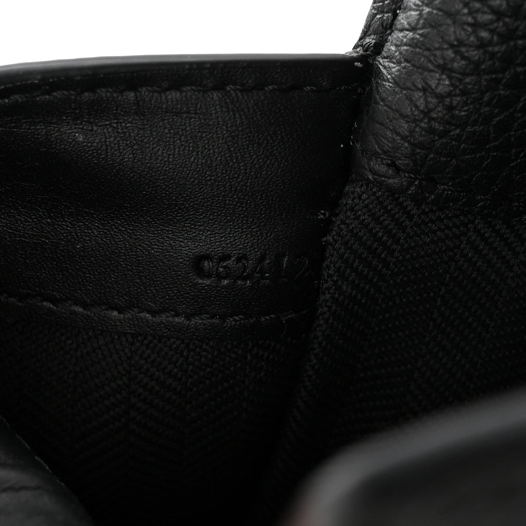 Soft Grained Calfskin Vertical T-Pocket Crossbody Bag Black