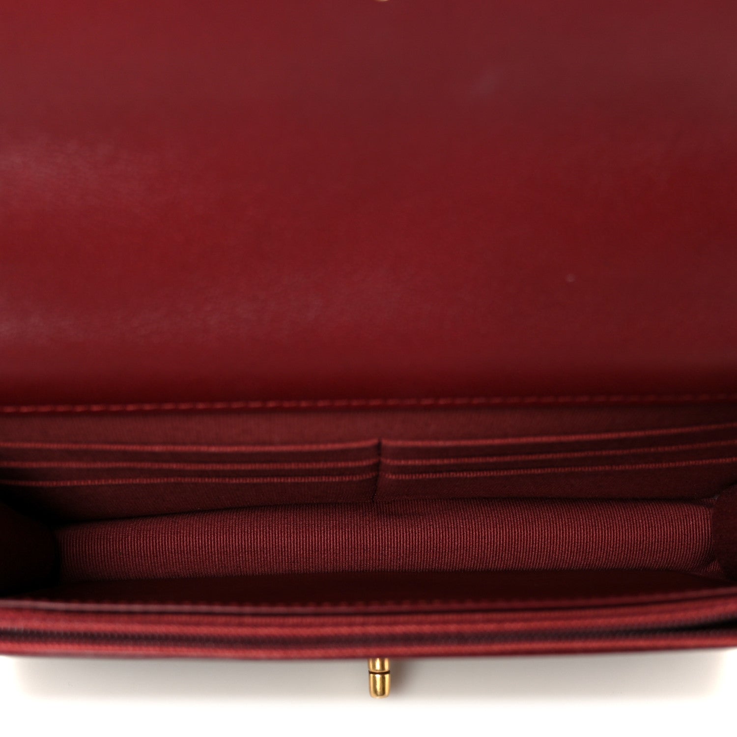 Lambskin Quilted Chanel 19 Wallet On Chain WOC Burgundy