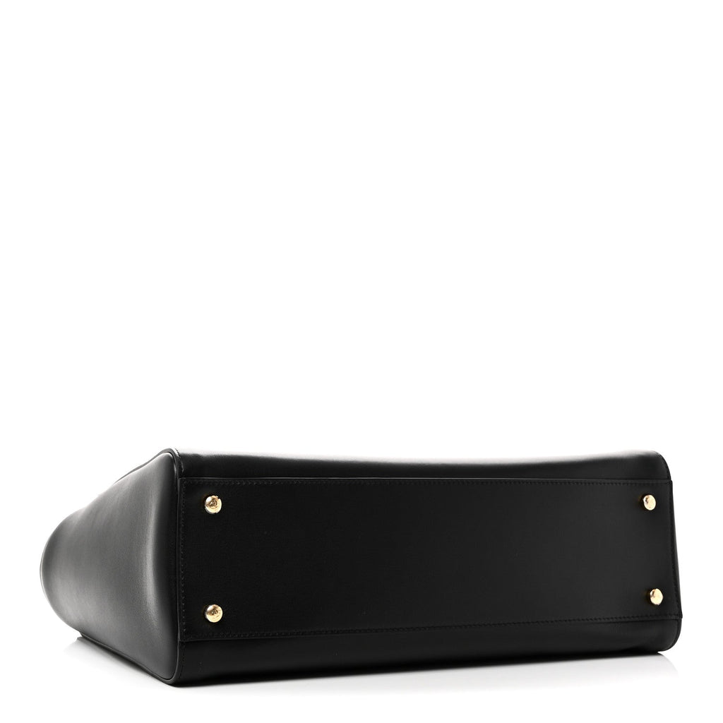 Calfskin Archetype Small Shopping Tote Black