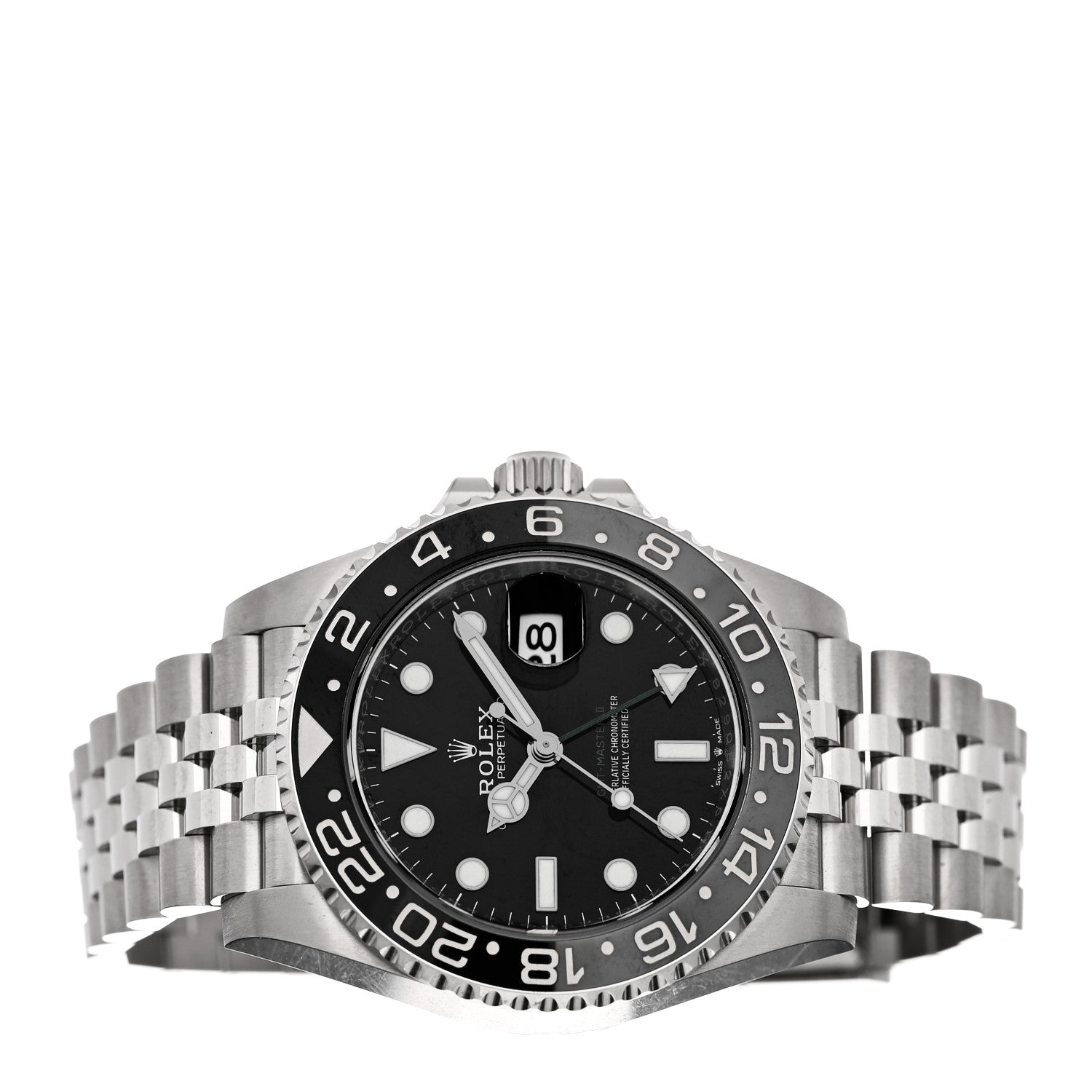Stainless Steel 40mm Oyster Perpetual Date GMT Master II Bruce Wayne Watch Black 126710GRNR