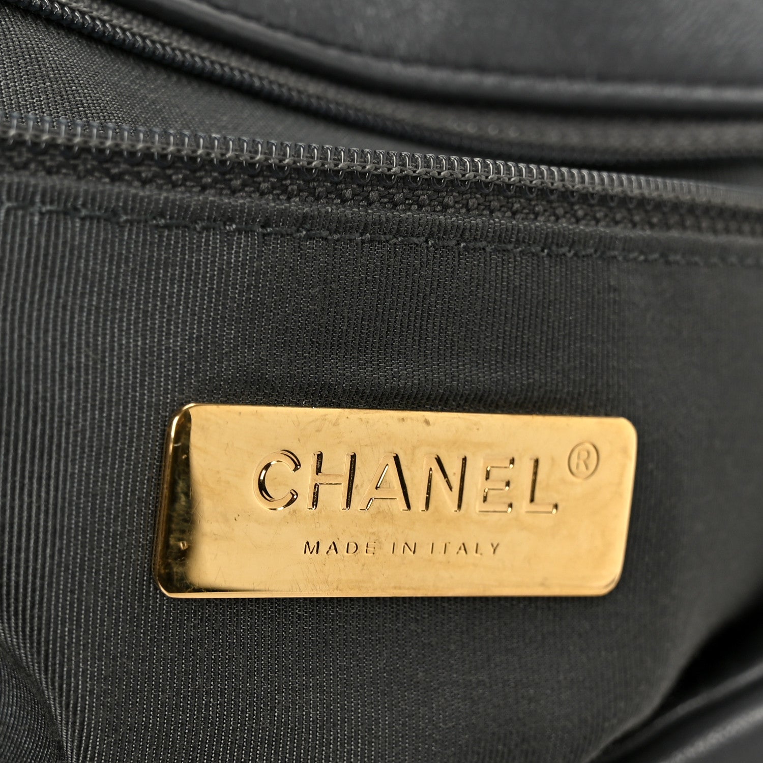 Lambskin Quilted Medium Chanel 19 Flap Dark Grey