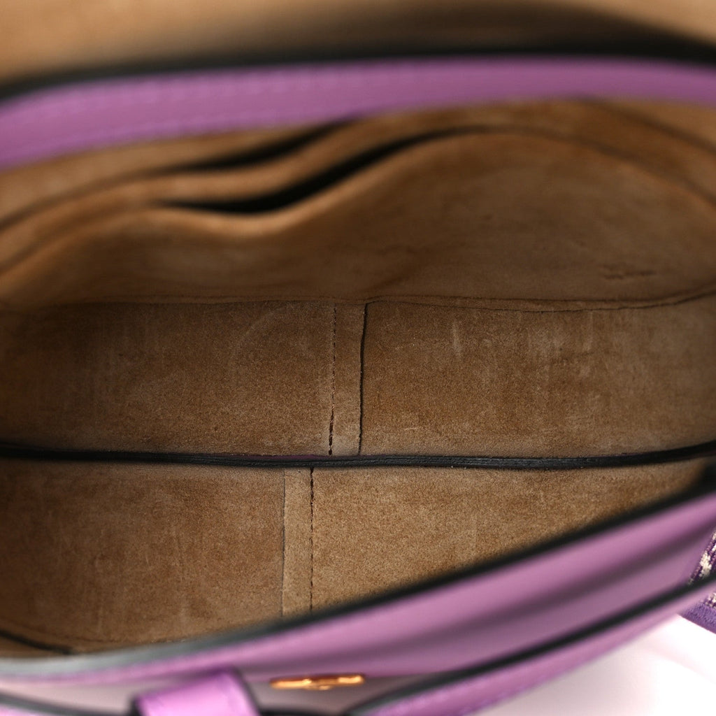 Calfskin Jacquard Mini Gate Dual Bag Guimauve