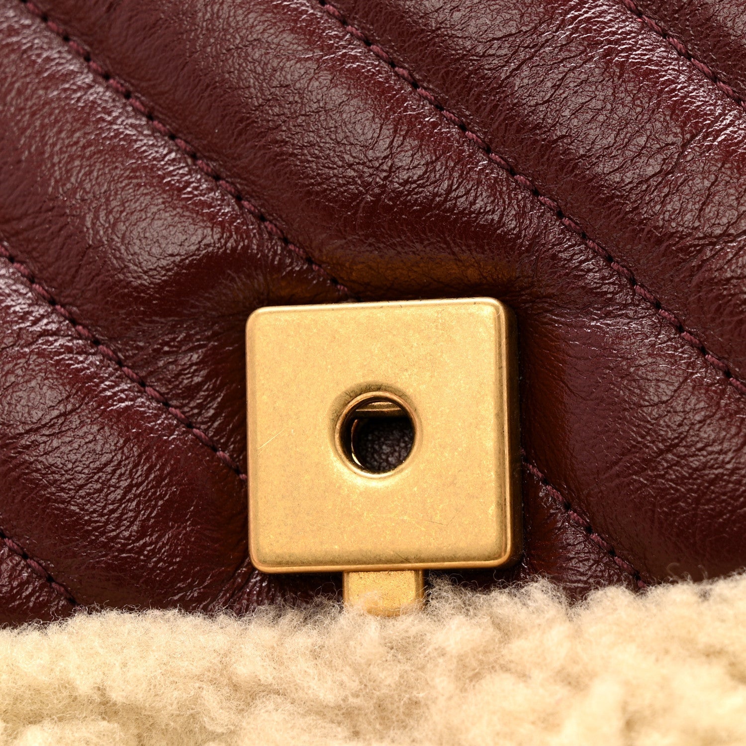 Azalea Calfskin Wool Matelasse Diagonal Small GG Marmont Shoulder Bag Sand Desert