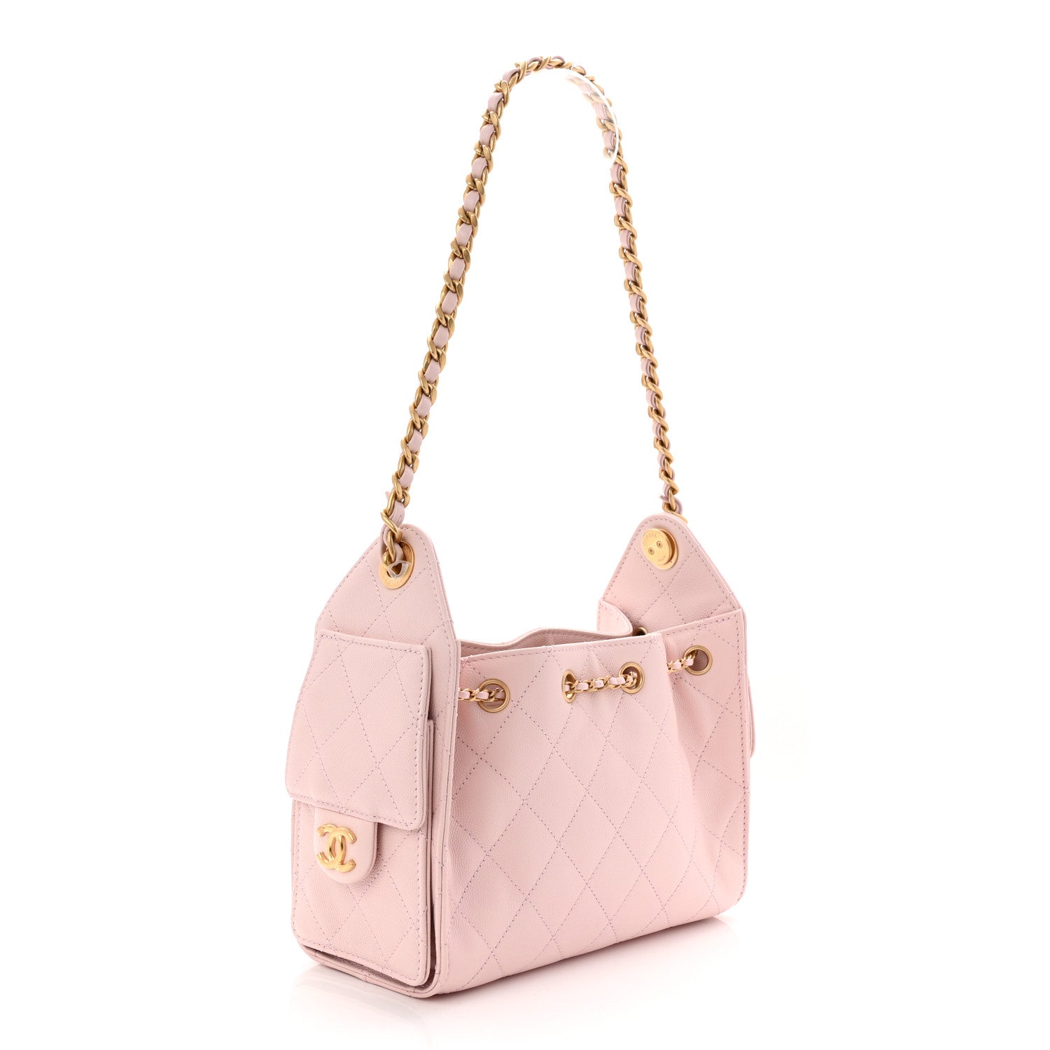 Caviar Quilted Mini Chanel 25 Handbag Light Pink