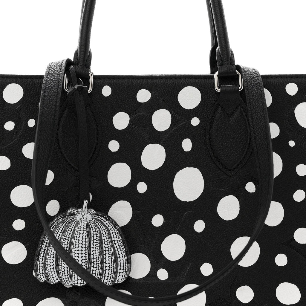 Monogram Kusama Dots Onthego MM Black White
