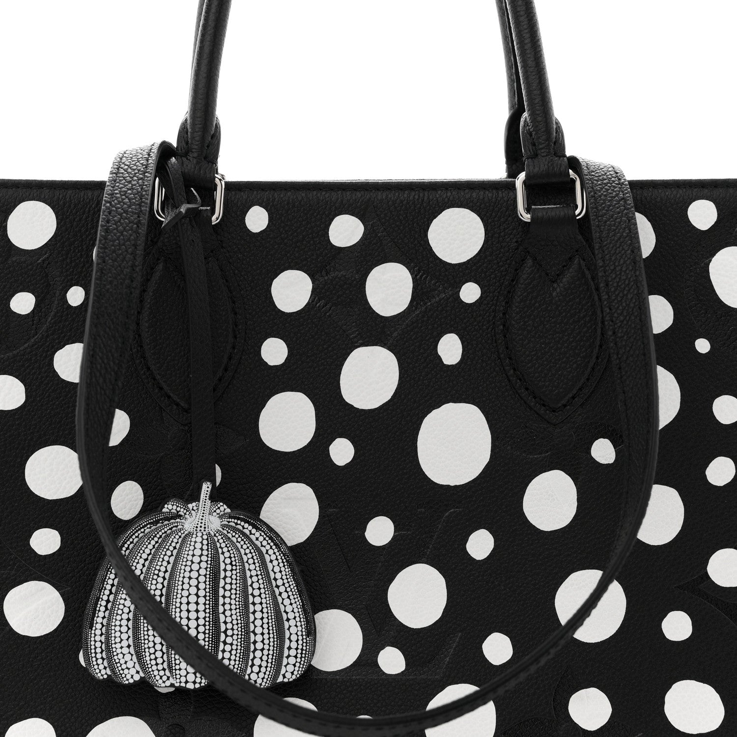 Monogram Kusama Dots Onthego MM Black White