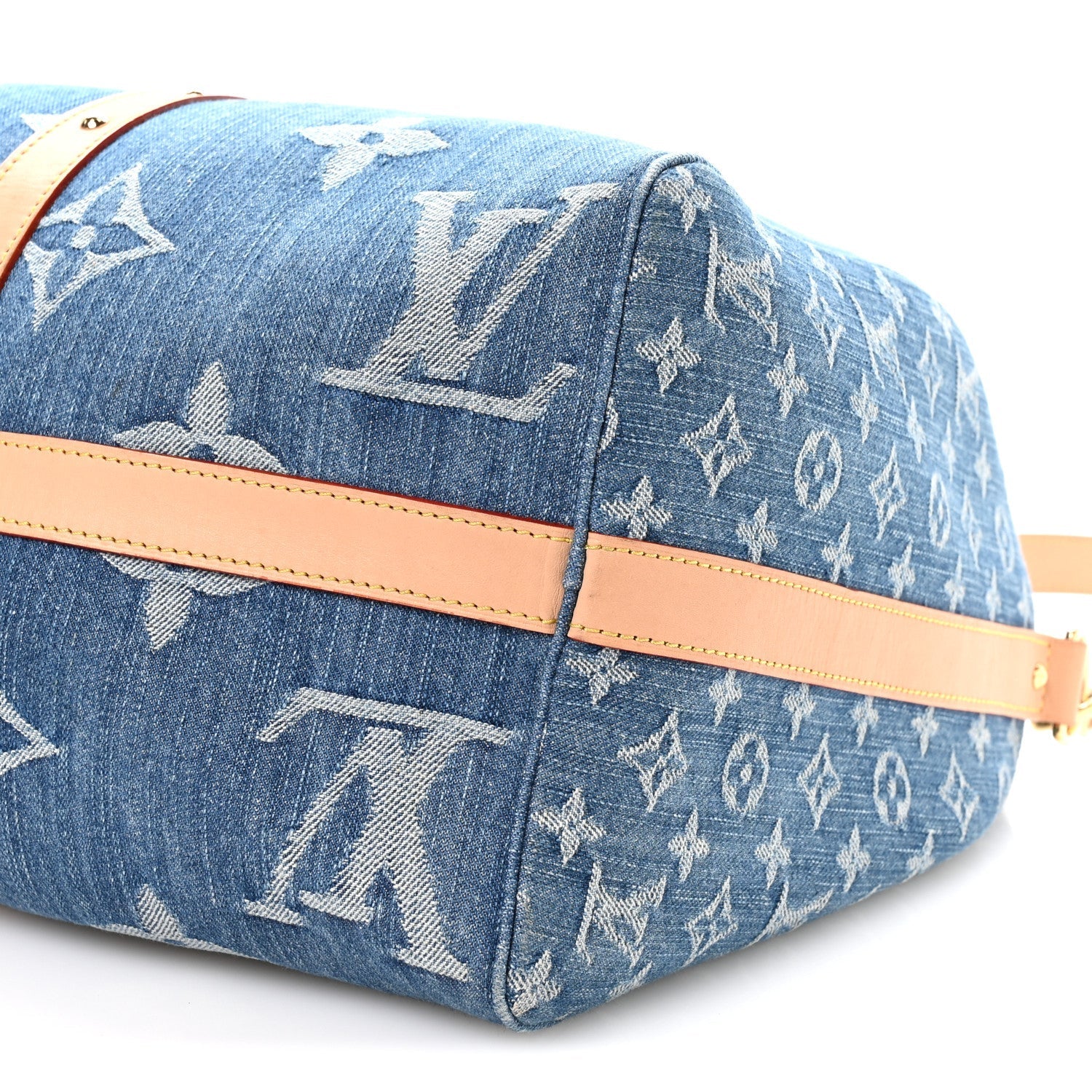 Denim Monogram New LV Remix Keepall Bandouliere 45 Blue
