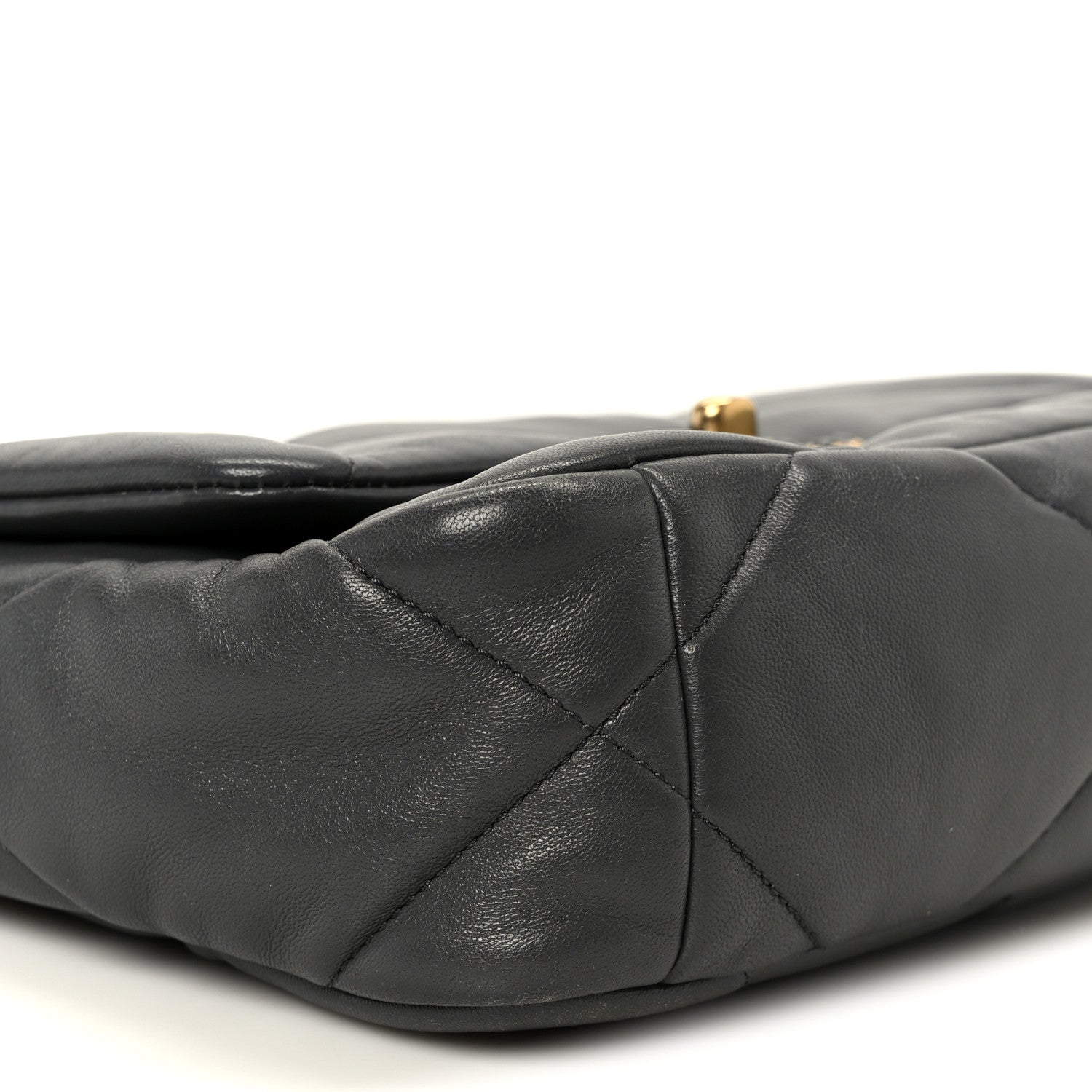 Lambskin Quilted Medium Chanel 19 Flap Dark Grey
