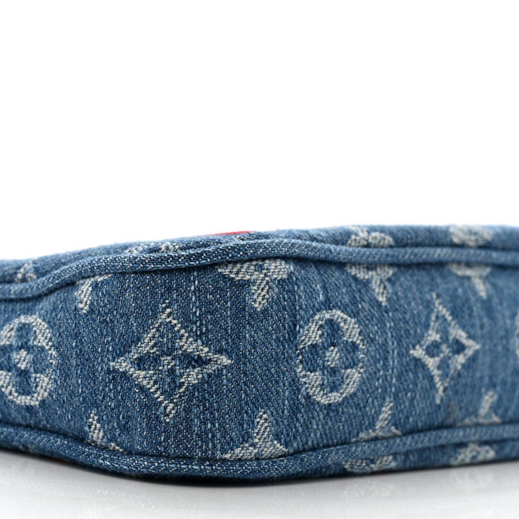 LV X TM Monogram Denim Cerises Pochette Accessories Blue