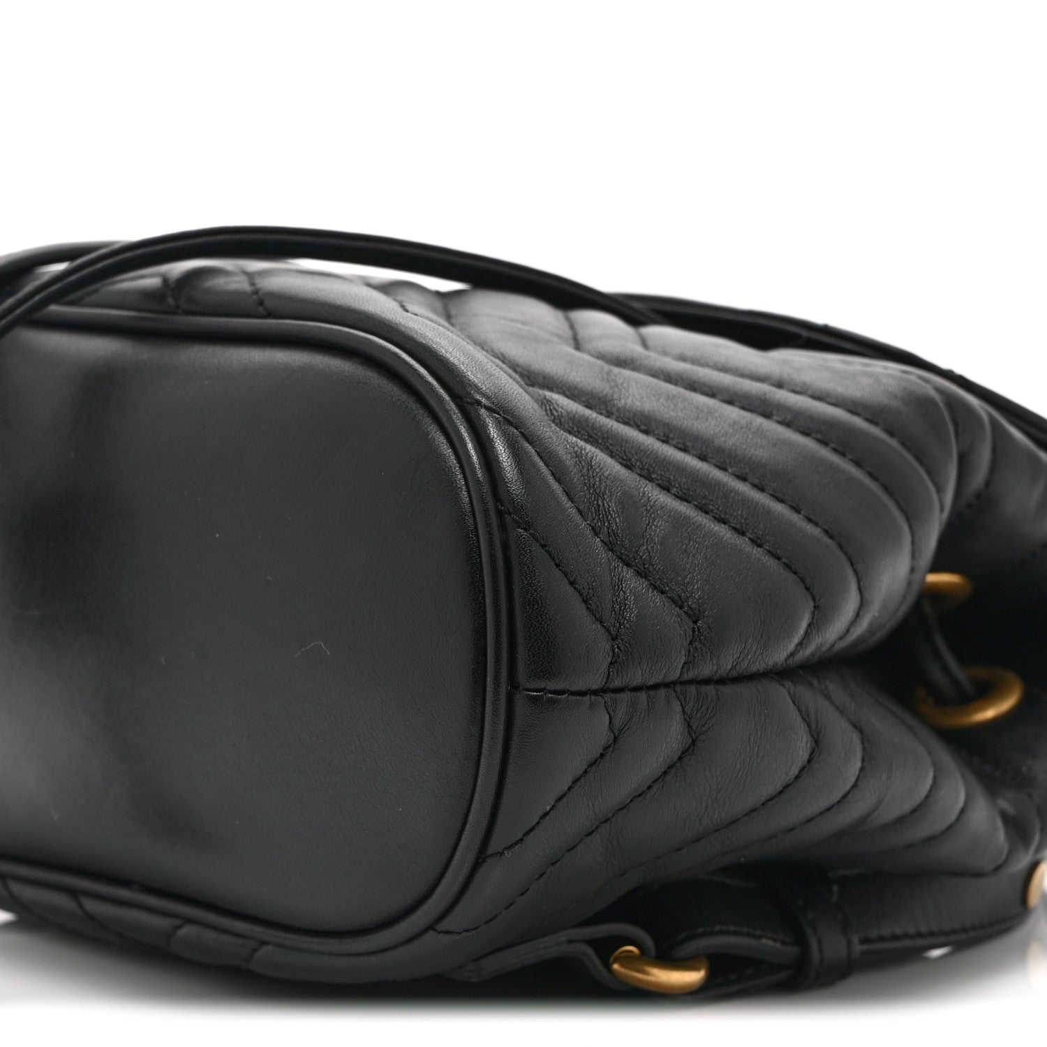 Calfskin Matelasse GG Marmont Flap Backpack Black