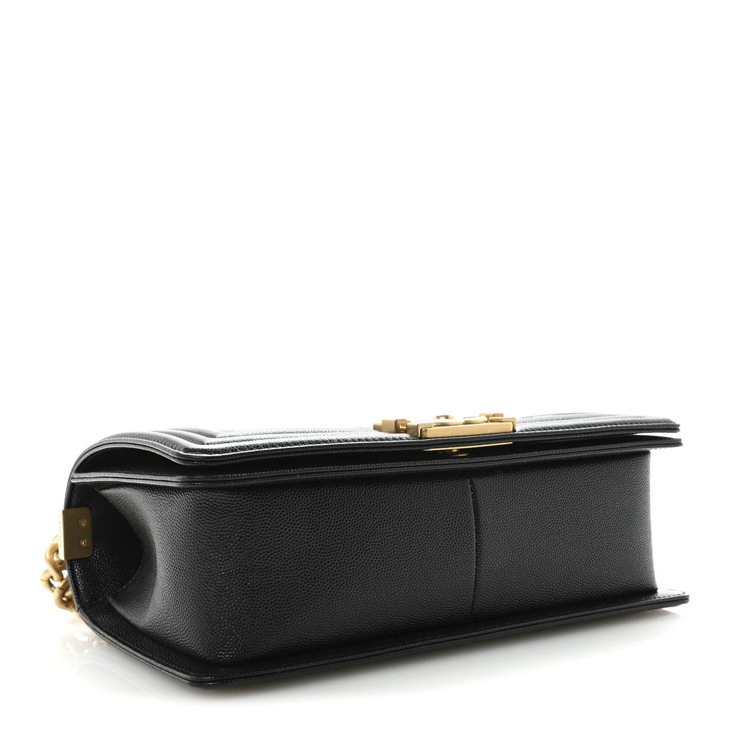 Caviar Quilted Medium Boy Flap Black