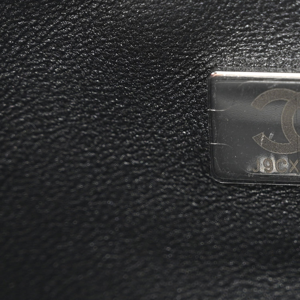 Pearly Lambskin Quilted Mini Rectangular Flap So Black