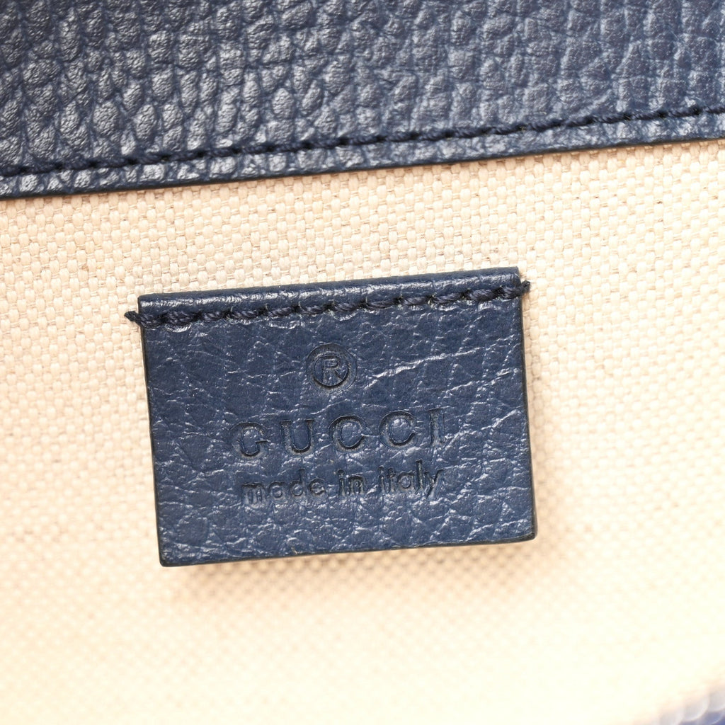 Dollar Calfskin Crystal Small Dionysus Shoulder Bag Blue Agata Montana Sapphire
