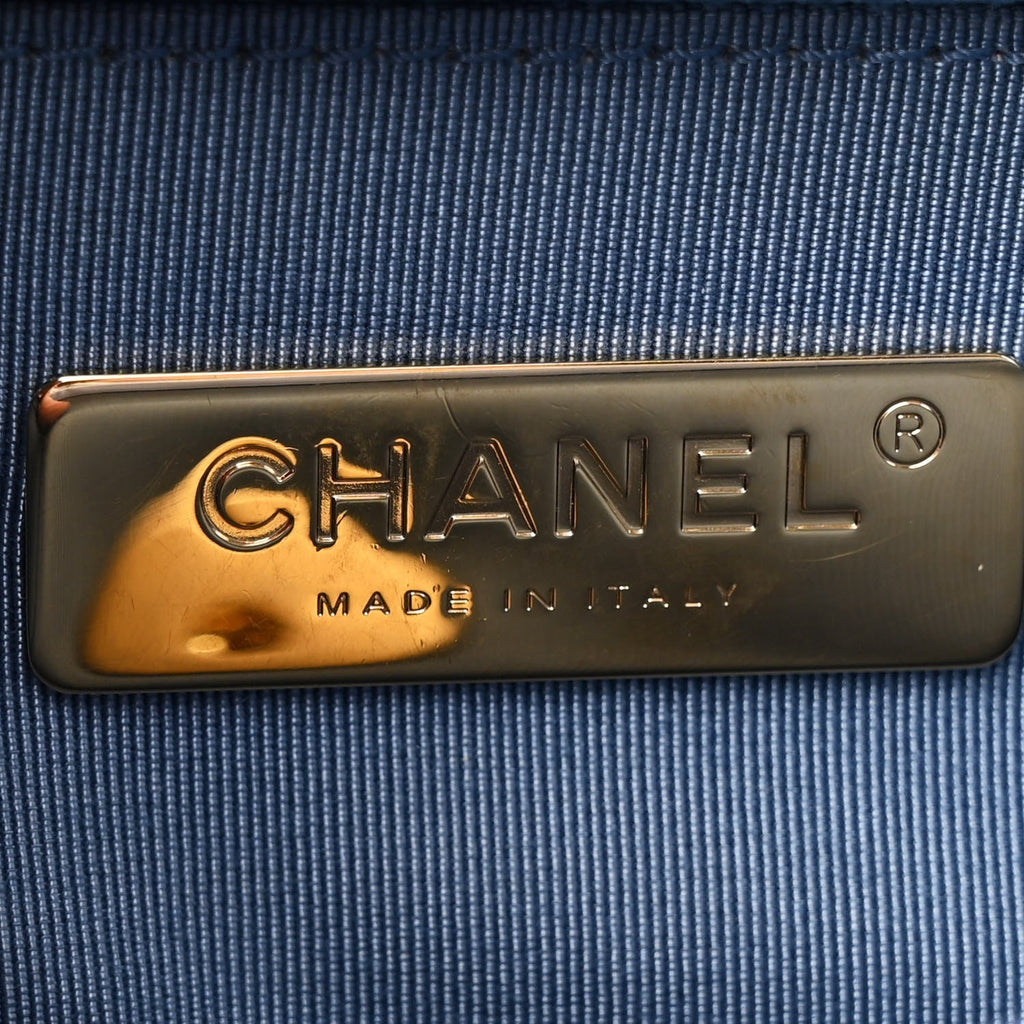 Sequin Quilted Medium Chanel 19 Flap Light Blue