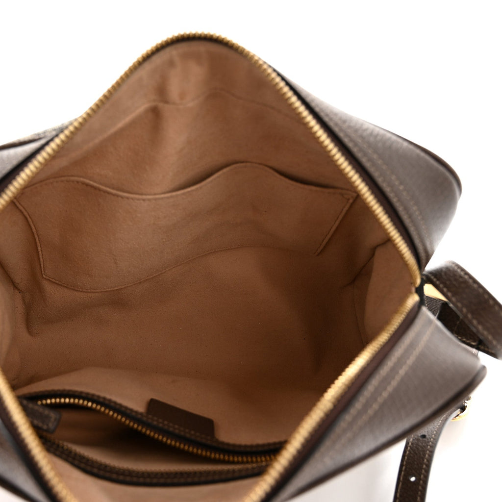 GG Supreme Monogram Web Small Ophidia Shoulder Bag Brown