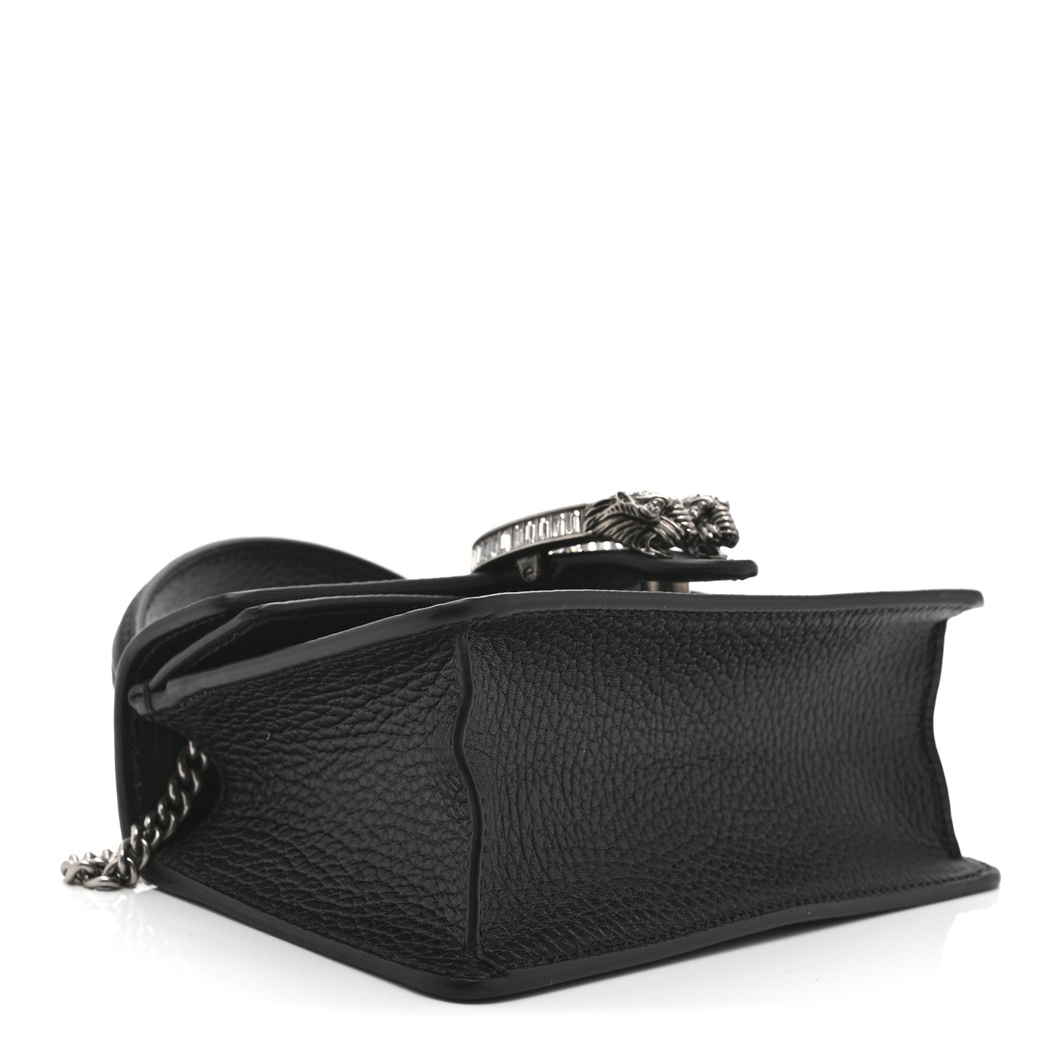 Dollar Calfskin Crystal Mini Dionysus Top Handle Bag Black Crystal