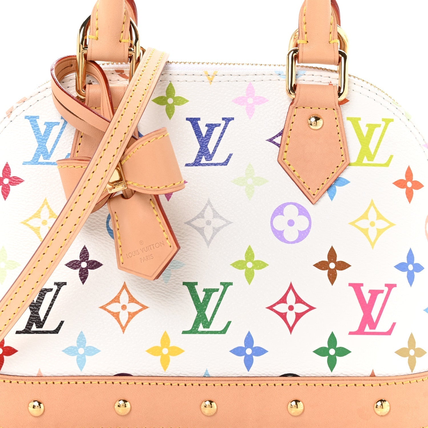 LV x TM Monogram Multicolor Alma BB White
