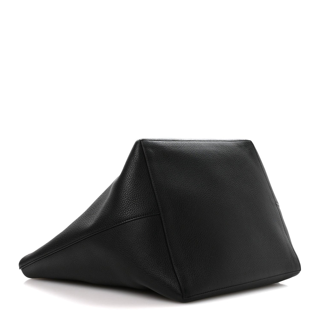 Grained Calfskin Park Tote Three Black