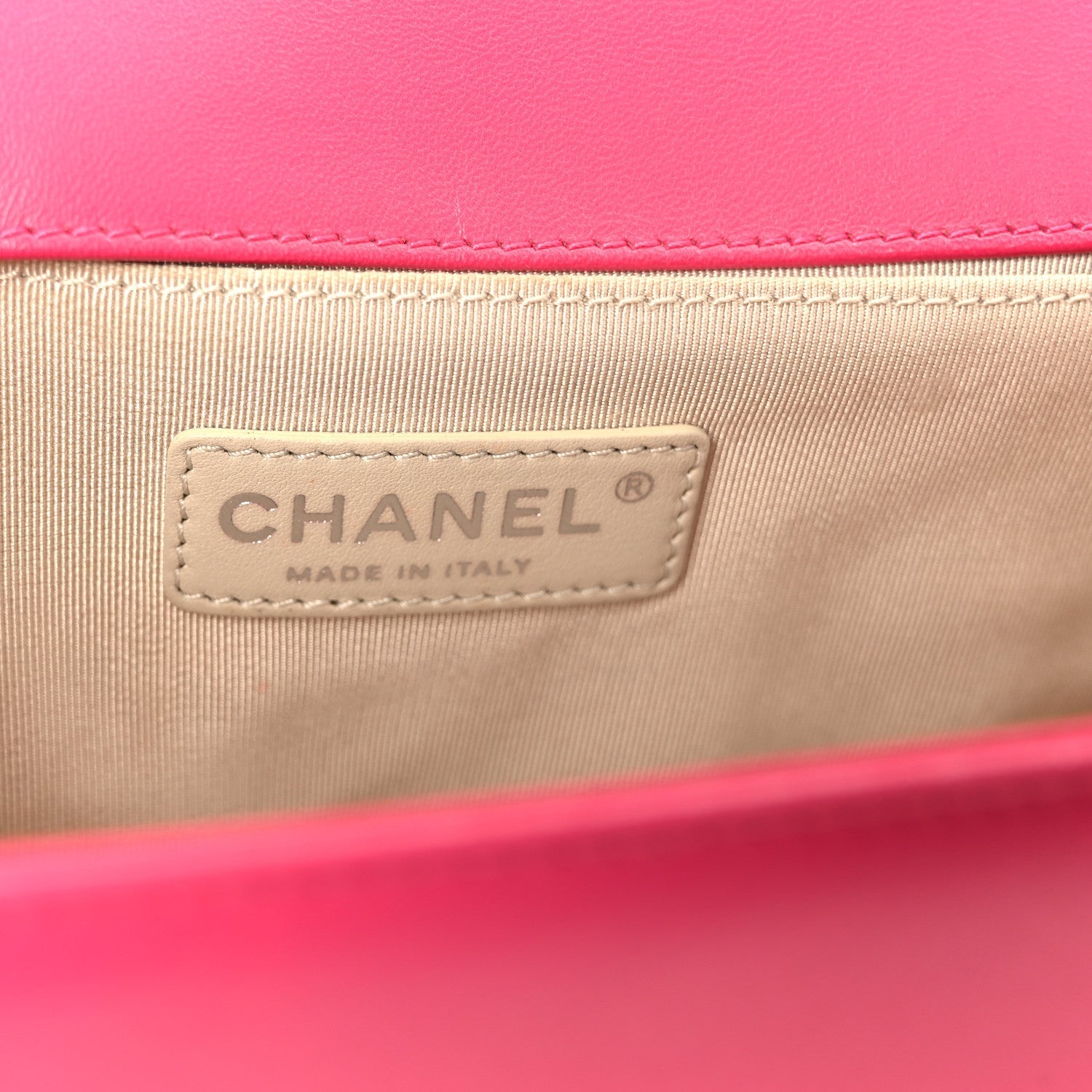 Lambskin Quilted Medium Boy Flap Dark Pink