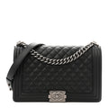 Caviar Quilted New Medium Boy Flap Black
