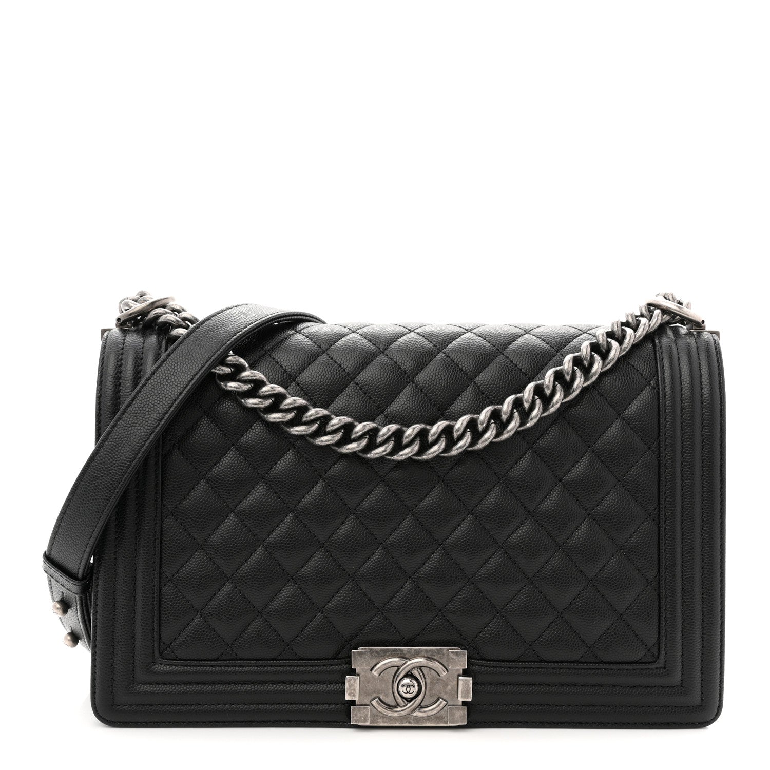 Caviar Quilted New Medium Boy Flap Black