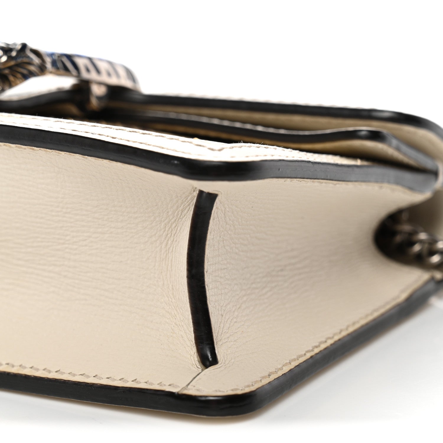 Snakeskin Azalea Calfskin Enamel Super Mini Dionysus Shoulder Bag New Rock White Electric Blue