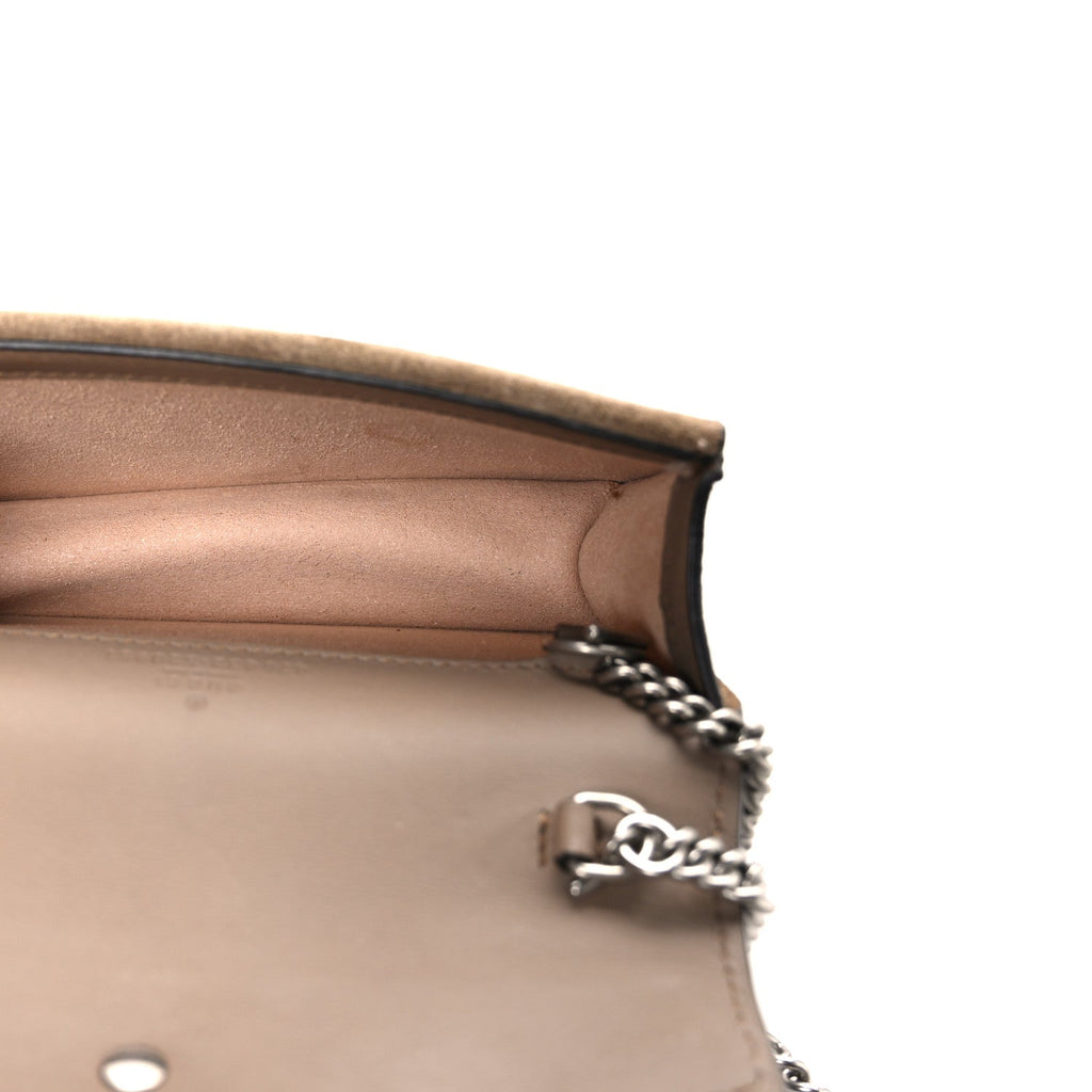 GG Supreme Monogram Super Mini Dionysus Shoulder Bag Taupe
