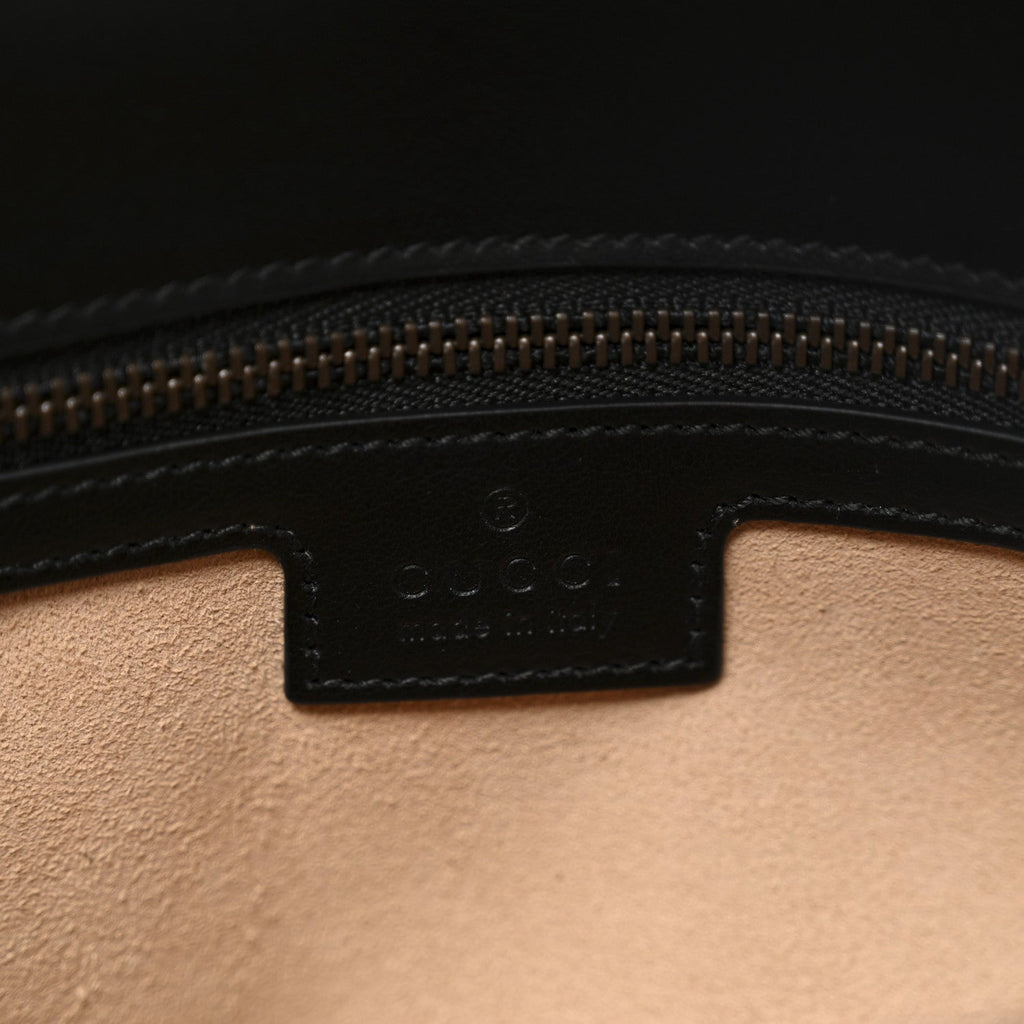 Calfskin Matelasse Small GG Marmont Shoulder Bag Black
