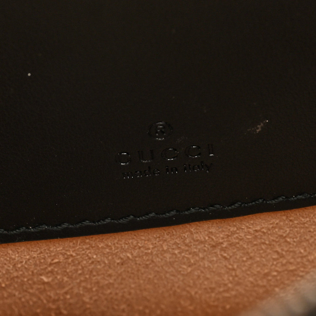 Calfskin Matelasse GG Marmont Round Wrist Wallet Black