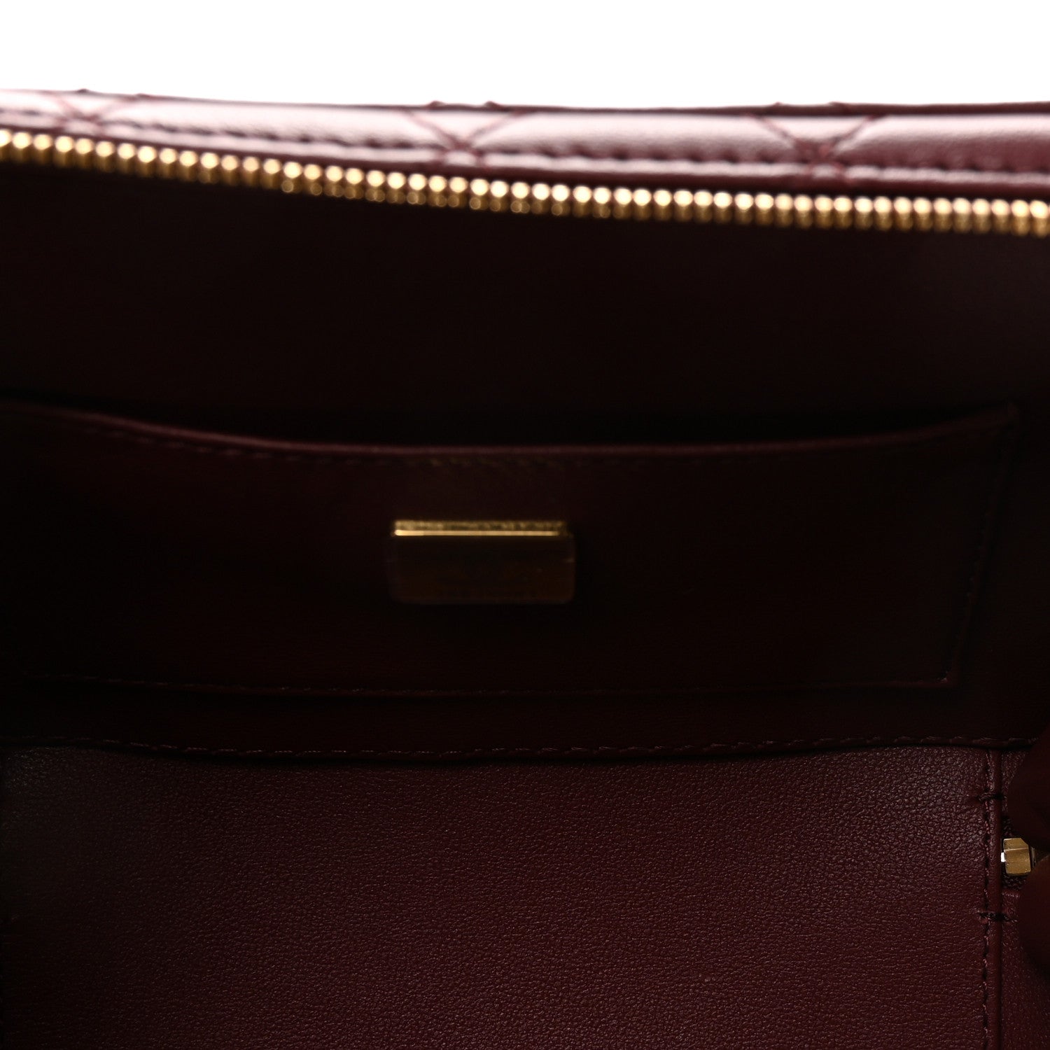 Lambskin Quilted Coco Click Bag Burgundy