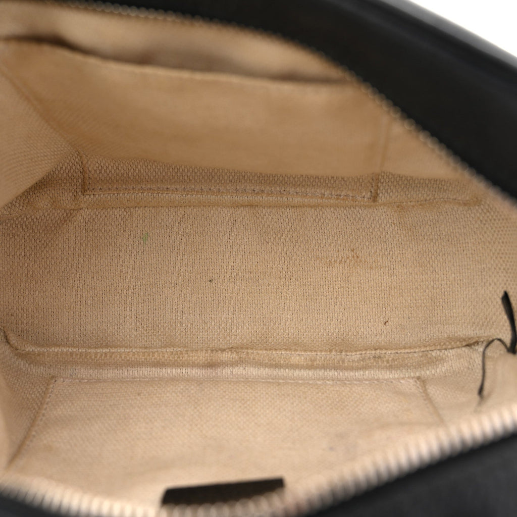 Pebbled Calfskin Small Soho Disco Bag Black