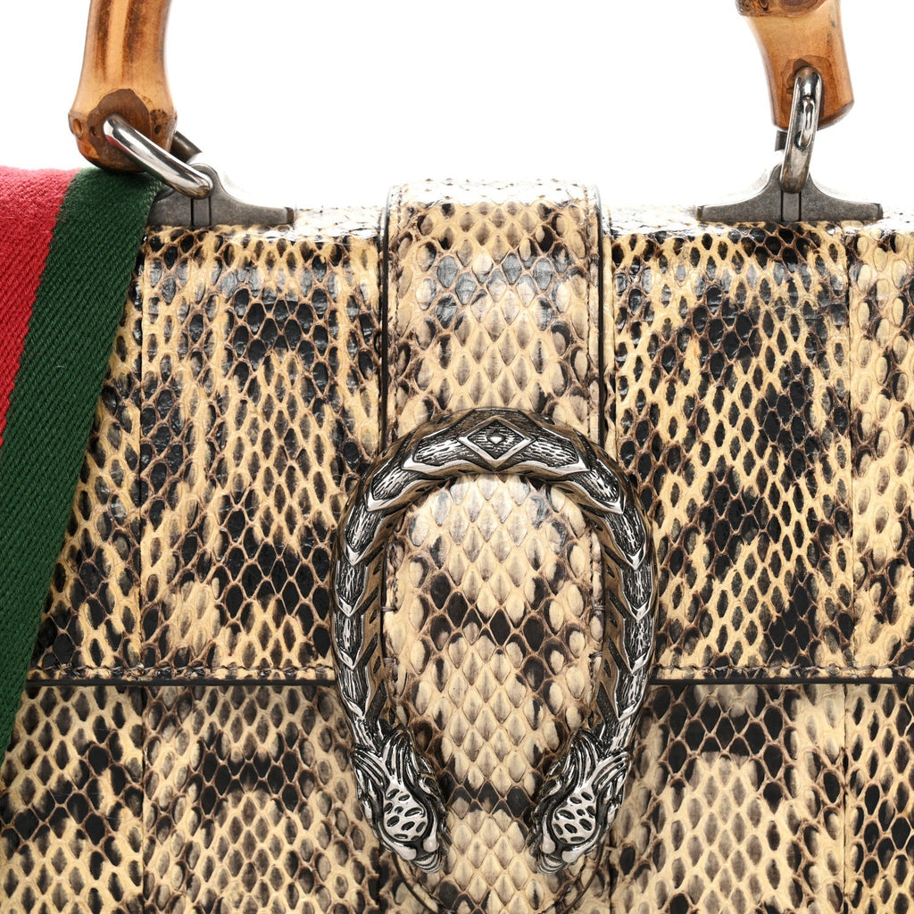 Snakeskin Bamboo Web Mini Dionysus Top Handle Bag