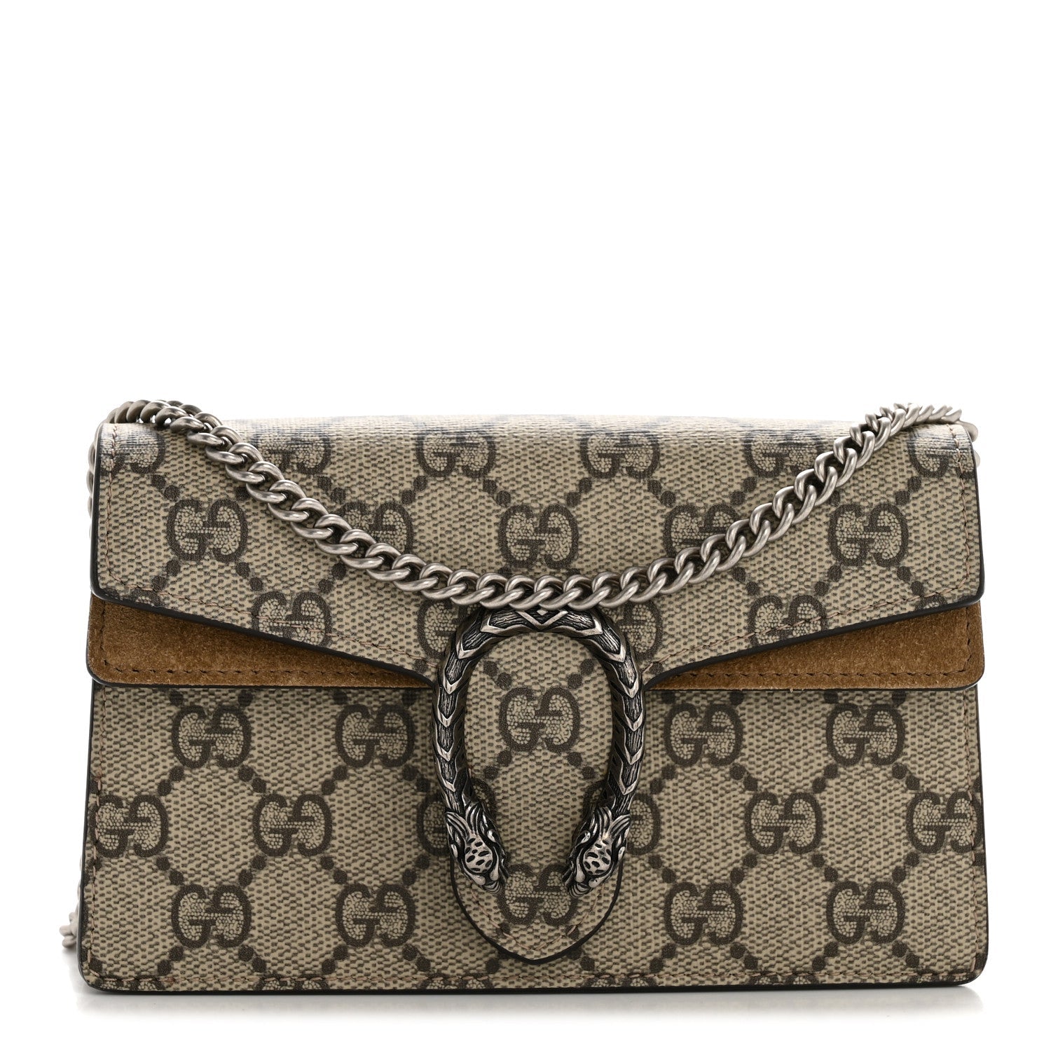 GG Supreme Monogram Super Mini Dionysus Shoulder Bag Taupe