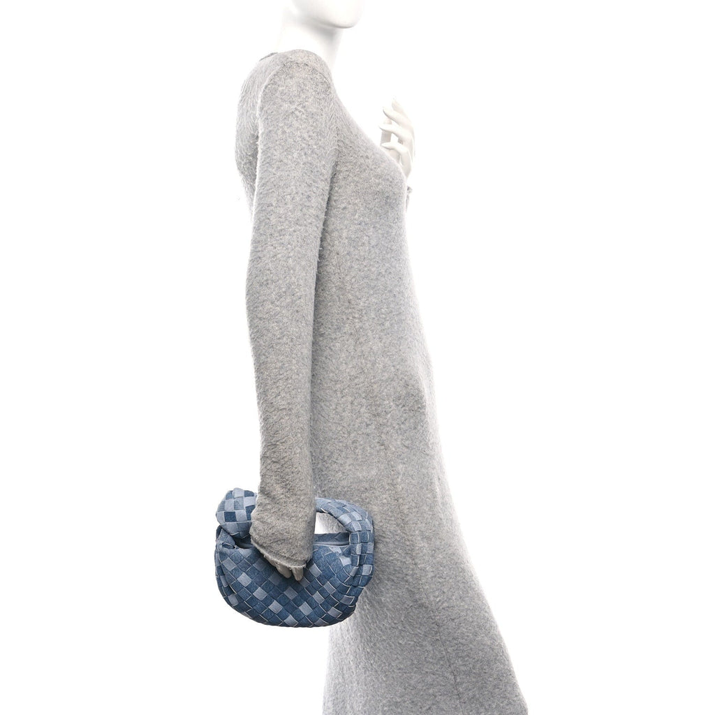 Nappa Denim Effect Intrecciato Mini Jodie Denim