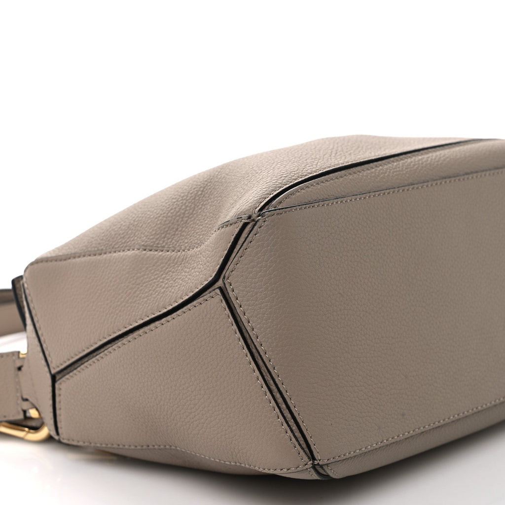 Grained Calfskin Small Puzzle Bag Sand
