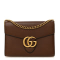 Cellarius Calfskin GG Marmont Chain Wallet Nut Brown