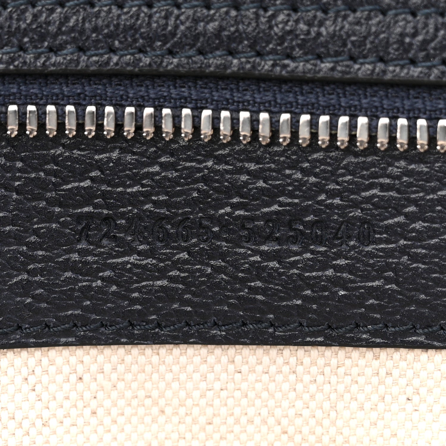GG Supreme Monogram Textured Dollar Calfskin Large Ophidia Tote Bag Black Blue