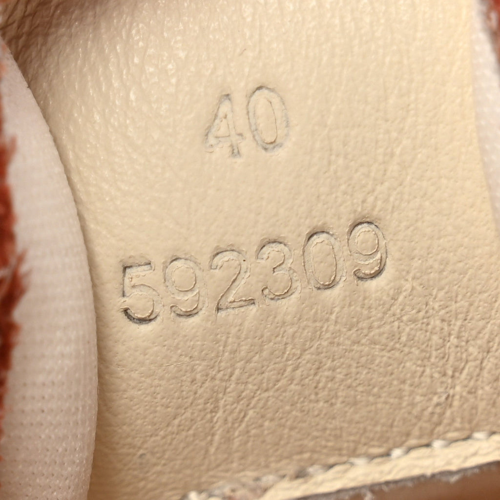 Nylon Brushed Suede Flow Runner Sneakers 40 Red Soft White