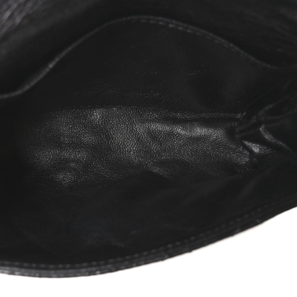 Glazed Calfskin Quilted 2.55 Reissue Flap Belt Bag Clutch 85 34 Black