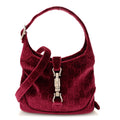New Velvet Ashmir GG Monogram Small Jackie 1961 Hobo Red